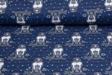 Jersey "Walross", Fräulein von Julie, blau, 0,5 m